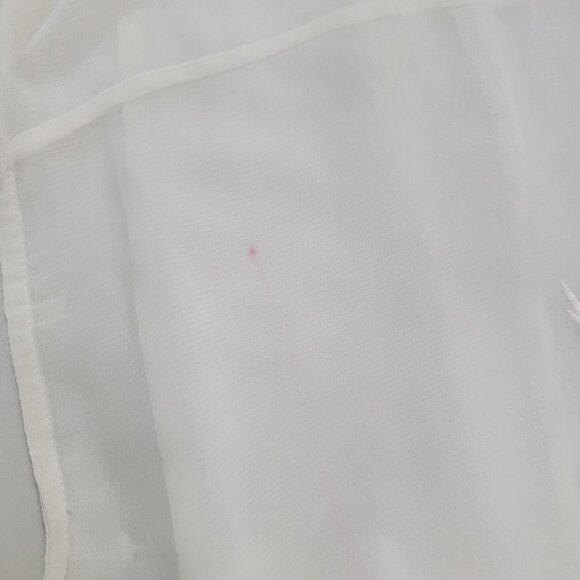 Echo & Rage Ivory Cream Women's Embroidered Fringe Jacket Vest Sheer SMALL New - Picture 7 of 9